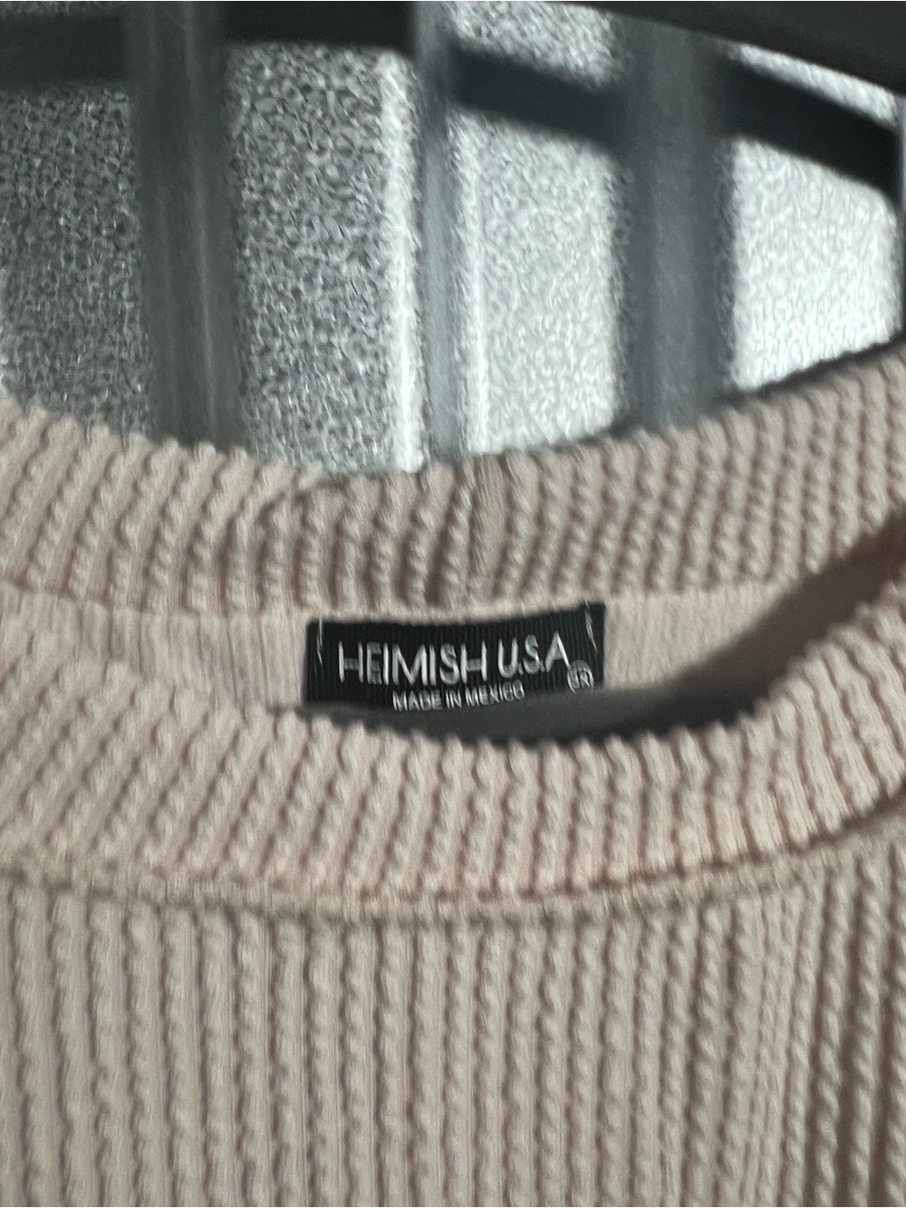 HEIMISH USA Light Pink / Beige Ribbed Sleeveless Tank NWOT. 3X - Picture 2 of 4